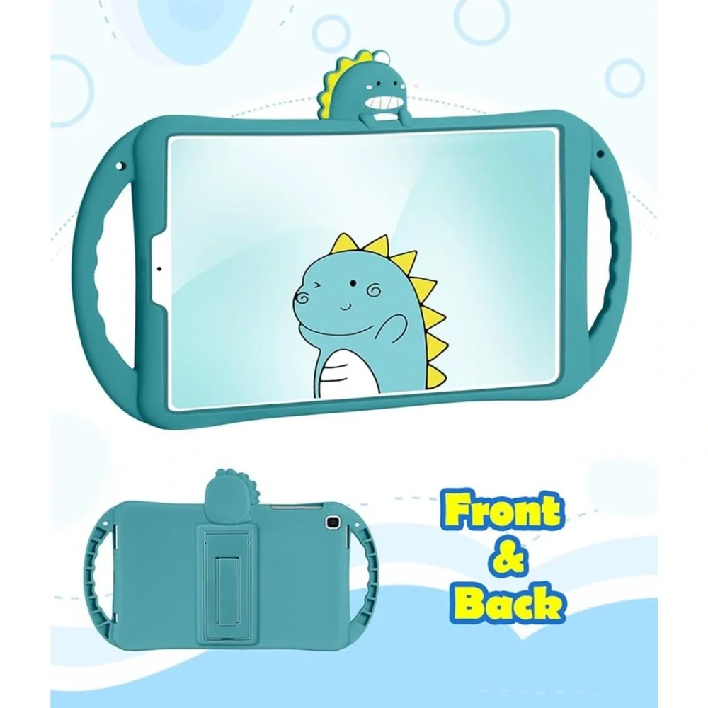 Kids Tablet Case with Dinosaur Design - Teal for Samsung tab A7 lite case